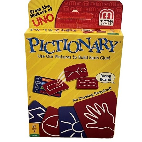 Mattel 2012 Pictionary Card Game Use Pictures to Build Clues - Picture 3 of 3